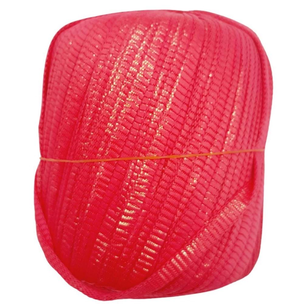 Çanta Aksesuar Pelur Lurex Simli Ribbon İp Fuşya Renk