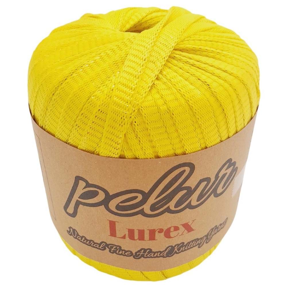 Çanta Aksesuar Pelur Lurex Simli Ribbon İp Sarı Renk