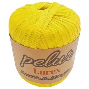 Çanta Aksesuar Pelur Lurex Simli Ribbon İp Sarı Renk