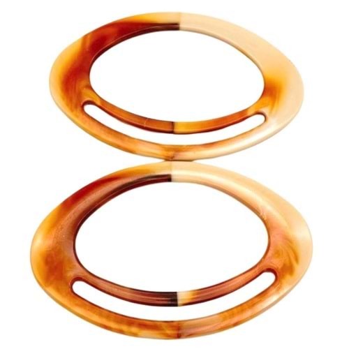 Çanta Aksesuar Akrilik Görünümlü Plastik Çanta Sapı Taba Bej Tonlu