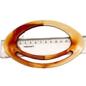 Çanta Aksesuar Akrilik Görünümlü Plastik Çanta Sapı Taba Bej Tonlu