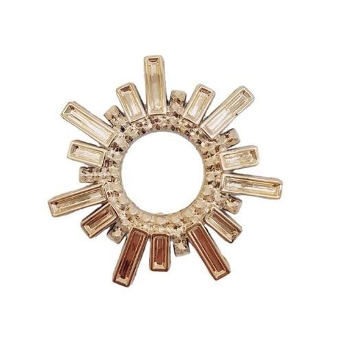 Çanta Aksesuar Plastik Güneş Model Süs Light Gold Renk