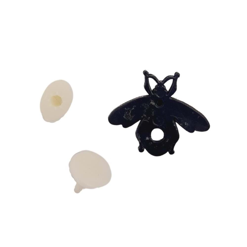 Çanta Aksesuar Plastik Arılı Süs Light Gold Renk