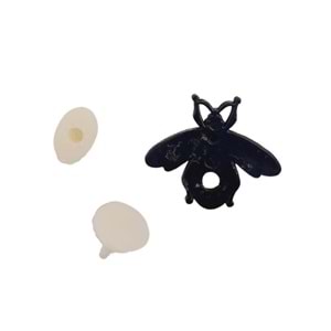 Çanta Aksesuar Plastik Arılı Süs Light Gold Renk