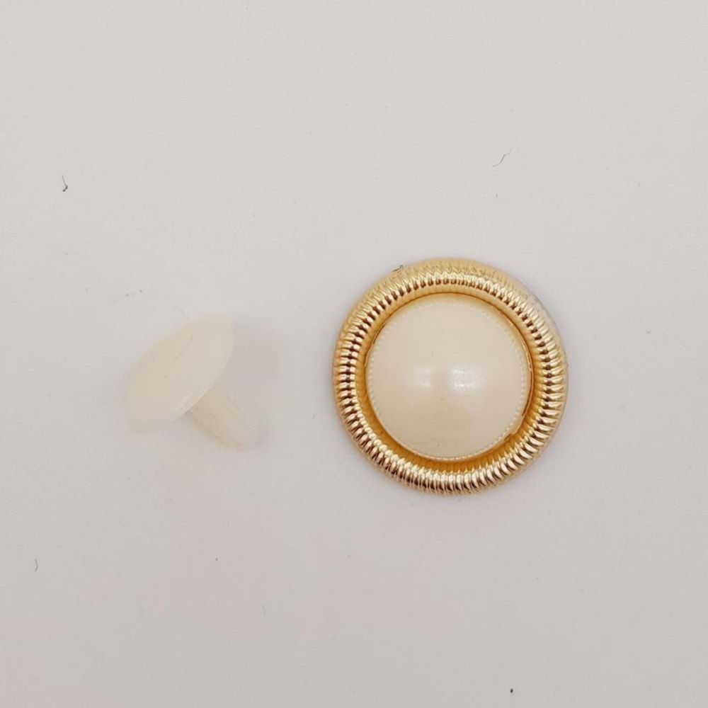 Çanta Aksesuar Plastik İnci Model Süs Light Gold Renk