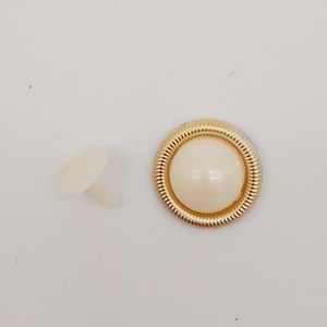 Çanta Aksesuar Plastik İnci Model Süs Light Gold Renk