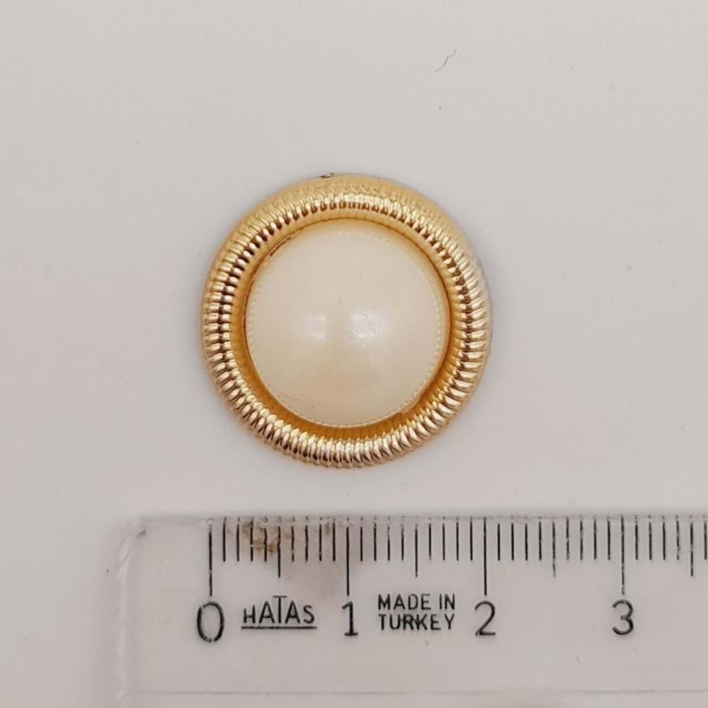 Çanta Aksesuar Plastik İnci Model Süs Light Gold Renk