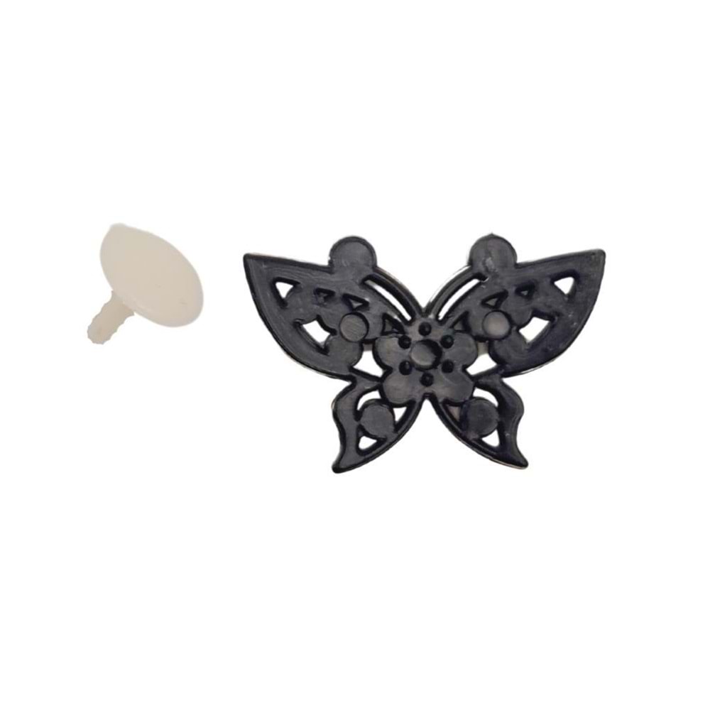 Çanta Aksesuar Plastik Kelebek Süs Light Gold Renk