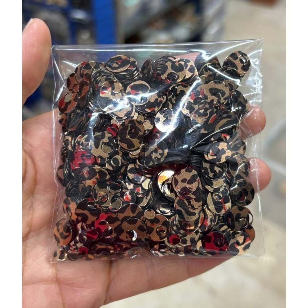 Angel Çanta Aksesuar Leopar Renk 1 Cm Pul 40 Gr