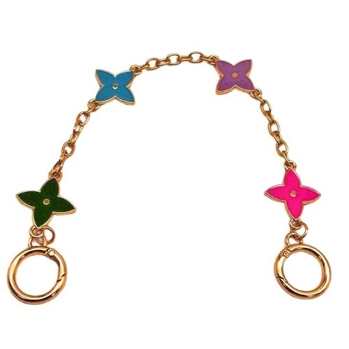 Çanta Aksesuar 32 Cm Renkli Çiçekli Çanta Sapı, Çanta Zinciri