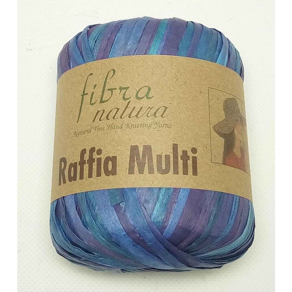 Çanta Aksesuar Himalaya Rafya, Raffia Multi , Mavi Ebruli
