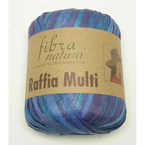 Çanta Aksesuar Himalaya Rafya, Raffia Multi , Mavi Ebruli
