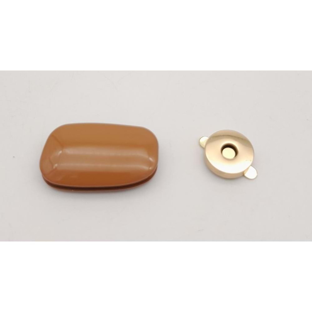 Çanta Aksesuar Taba Renkli Light Gold Mıknatıslı Kilit