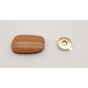 Çanta Aksesuar Taba Renkli Light Gold Mıknatıslı Kilit