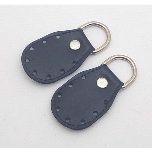 Çanta Aksesuar Siyah Renk, Sapların Uç Kısmına Dikmek İçin Deri Aparat.