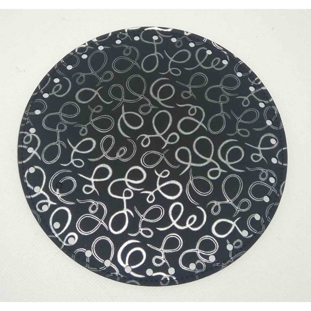Çanta Aksesuar 20 Cm Desenli Yuvarlak Plaka, Taban