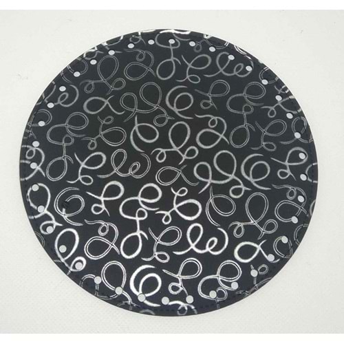 Çanta Aksesuar 20 Cm Desenli Yuvarlak Plaka, Taban