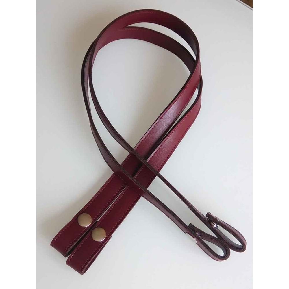 Çanta Aksesuar Bordo Renkli, Çıtçıtlı Çanta Sapı