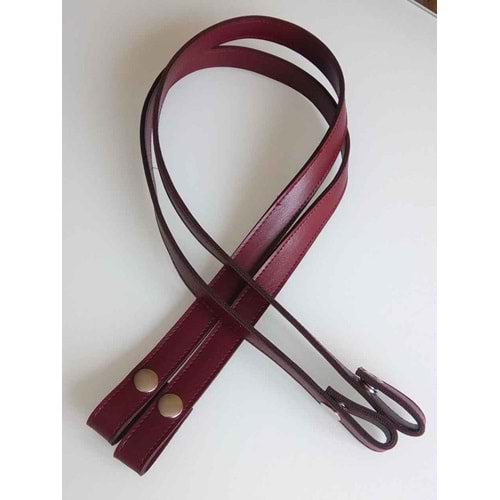 Çanta Aksesuar Bordo Renkli, Çıtçıtlı Çanta Sapı