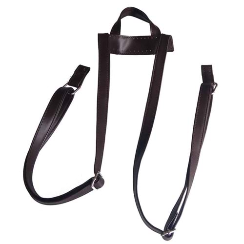 Çanta Aksesuar Suni Deri Koyu Kahverengi Sırt Çantası Sapı