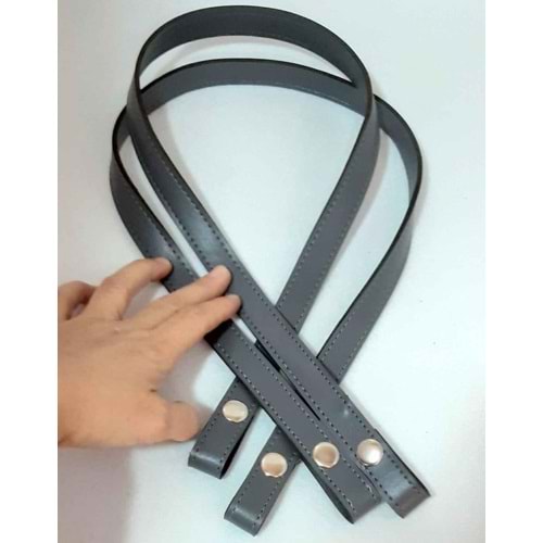 Çanta Aksesuar Gri Renkli, Çıtçıtlı Çanta Sapı