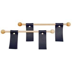 Çanta Aksesuar Suni Derili Ahşap Çanta Sapı Lacivert Renk