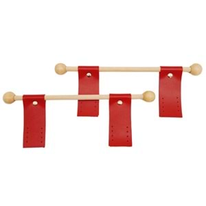 Çanta Aksesuar Suni Derili Ahşap Çanta Sapı Kırmızı Renk