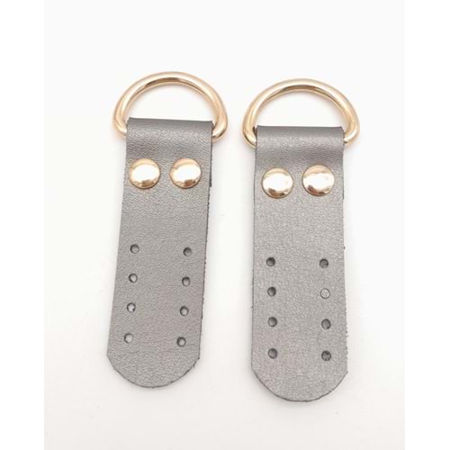 Çanta Aksesuar Parlak Gri Tek Kat Suni Deri Sapucu Böce Light Gold Metalli