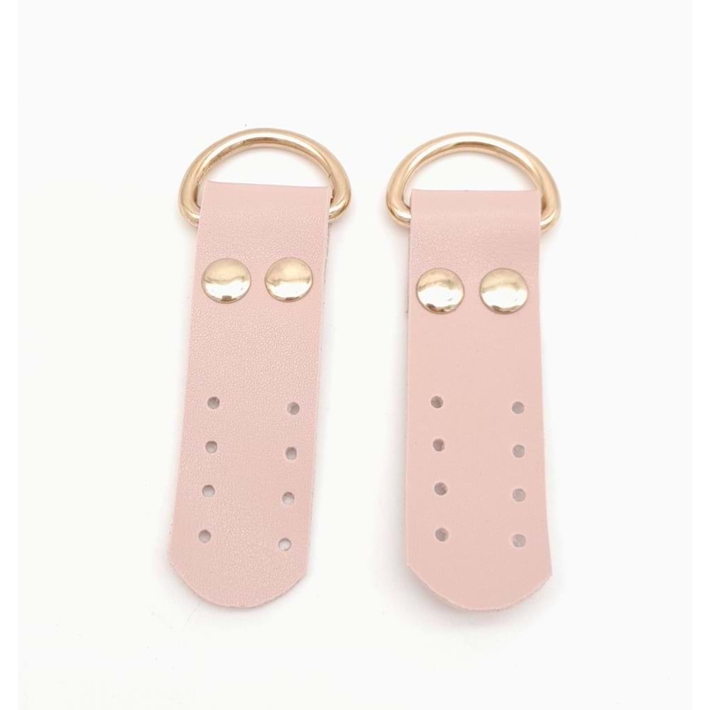 Çanta Aksesuar Pudra Tek Kat Suni Deri Sapucu Böce Light Gold Metalli