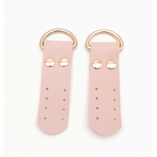 Çanta Aksesuar Pudra Tek Kat Suni Deri Sapucu Böce Light Gold Metalli