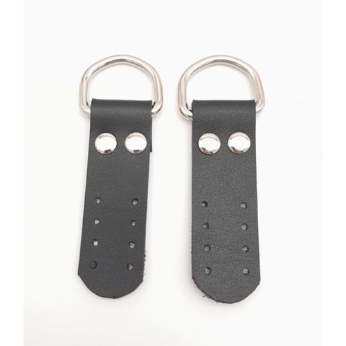 Çanta Aksesuar Siyah Tek Kat Suni Deri Sapucu Böce Gümüş Metalli