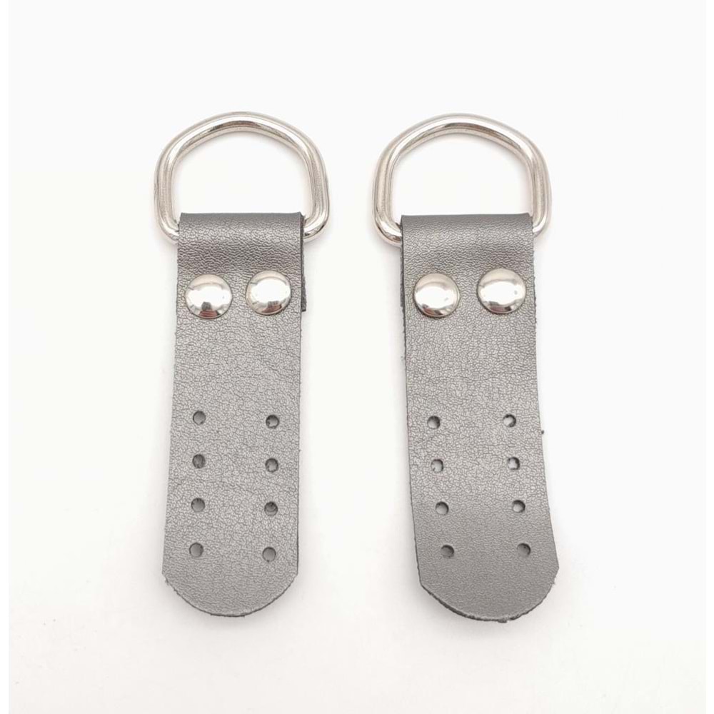 Çanta Aksesuar Parlak Gri Tek Kat Suni Deri Sapucu Böce Gümüş Metalli