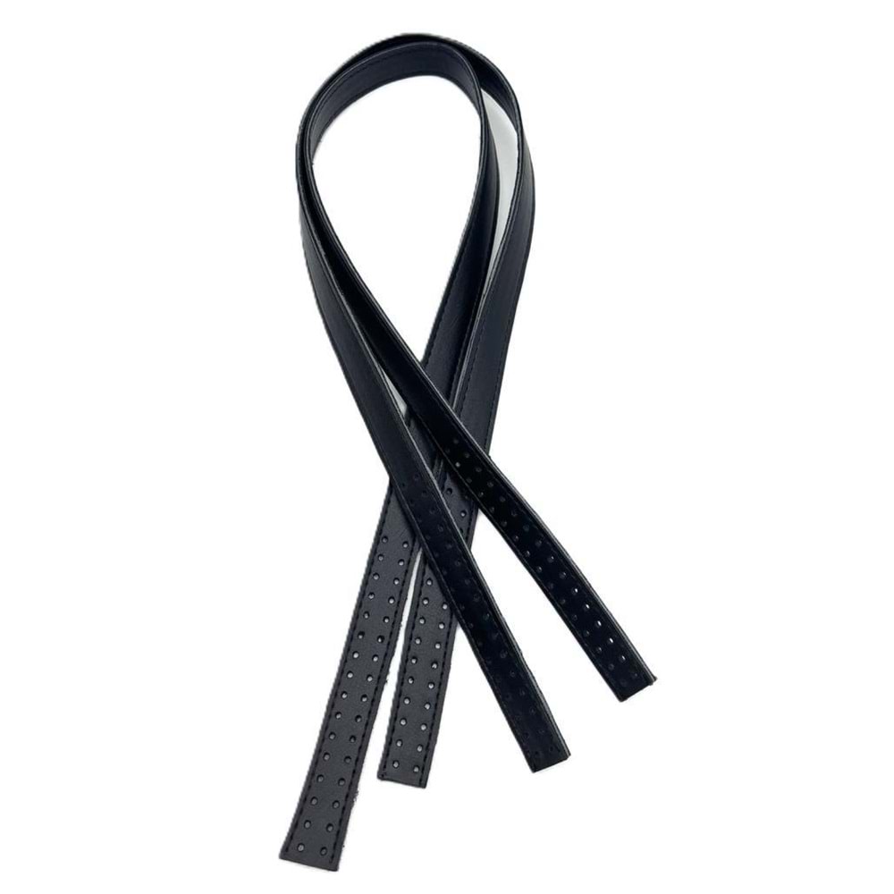 Çanta Aksesuar 80x2 cm Siyah Renk 16 Delikli Model Çift Çanta Sapı