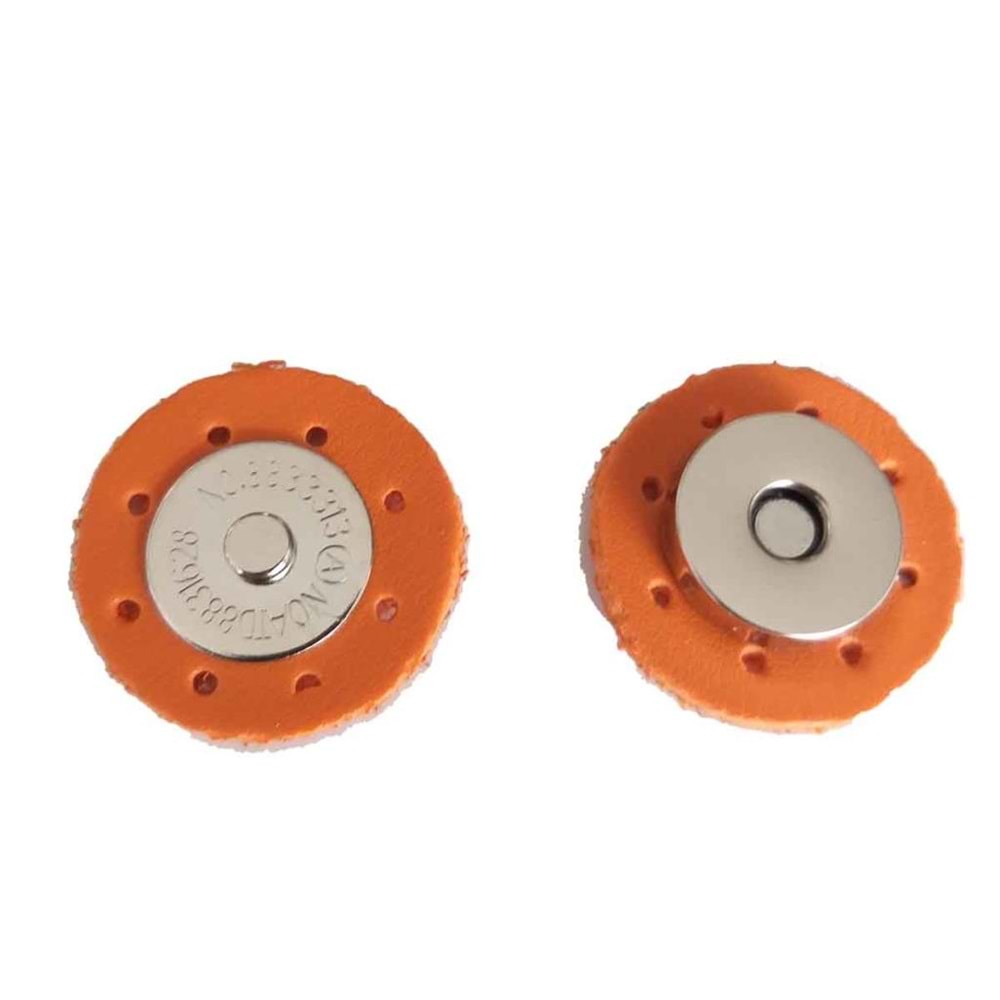 Çanta Aksesuar Suni Derili Mıknatıs Turuncu