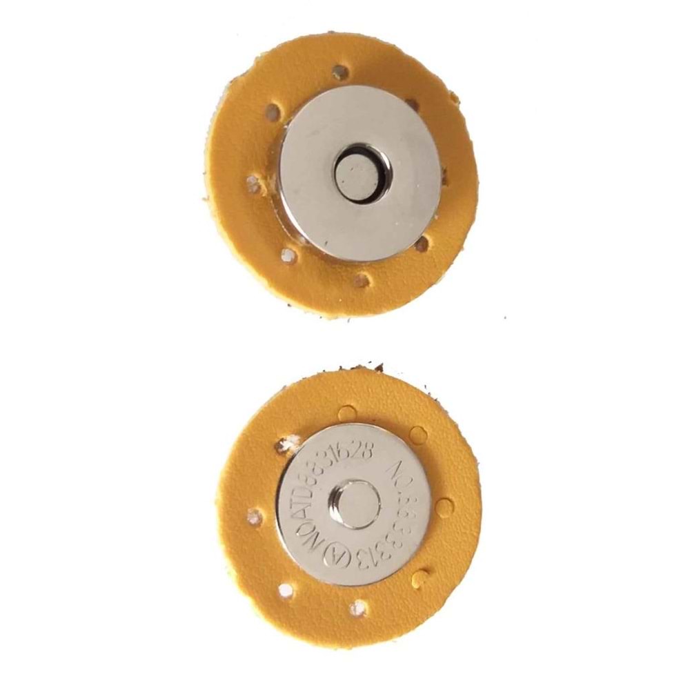 Çanta Aksesuar Suni Derili Mıknatıs Hardal