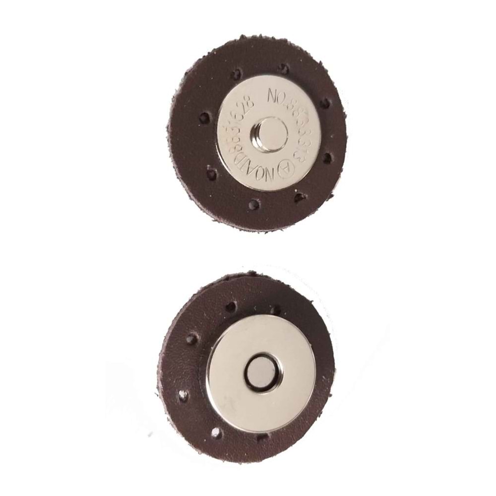 Çanta Aksesuar Suni Derili Mıknatıs Koyu Kahve