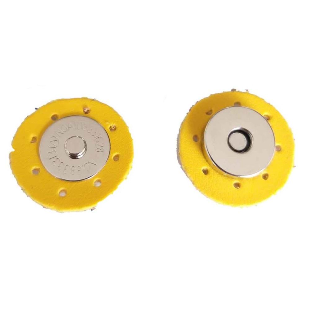 Çanta Aksesuar Suni Derili Mıknatıs Sarı