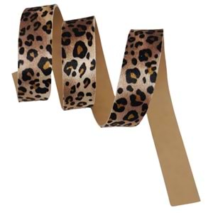 Çanta Aksesuar 3 cm Şerit Suni Deri Leopar Desen 1 metre