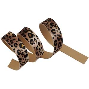 Çanta Aksesuar 3 cm Şerit Suni Deri Leopar Desen 1 metre