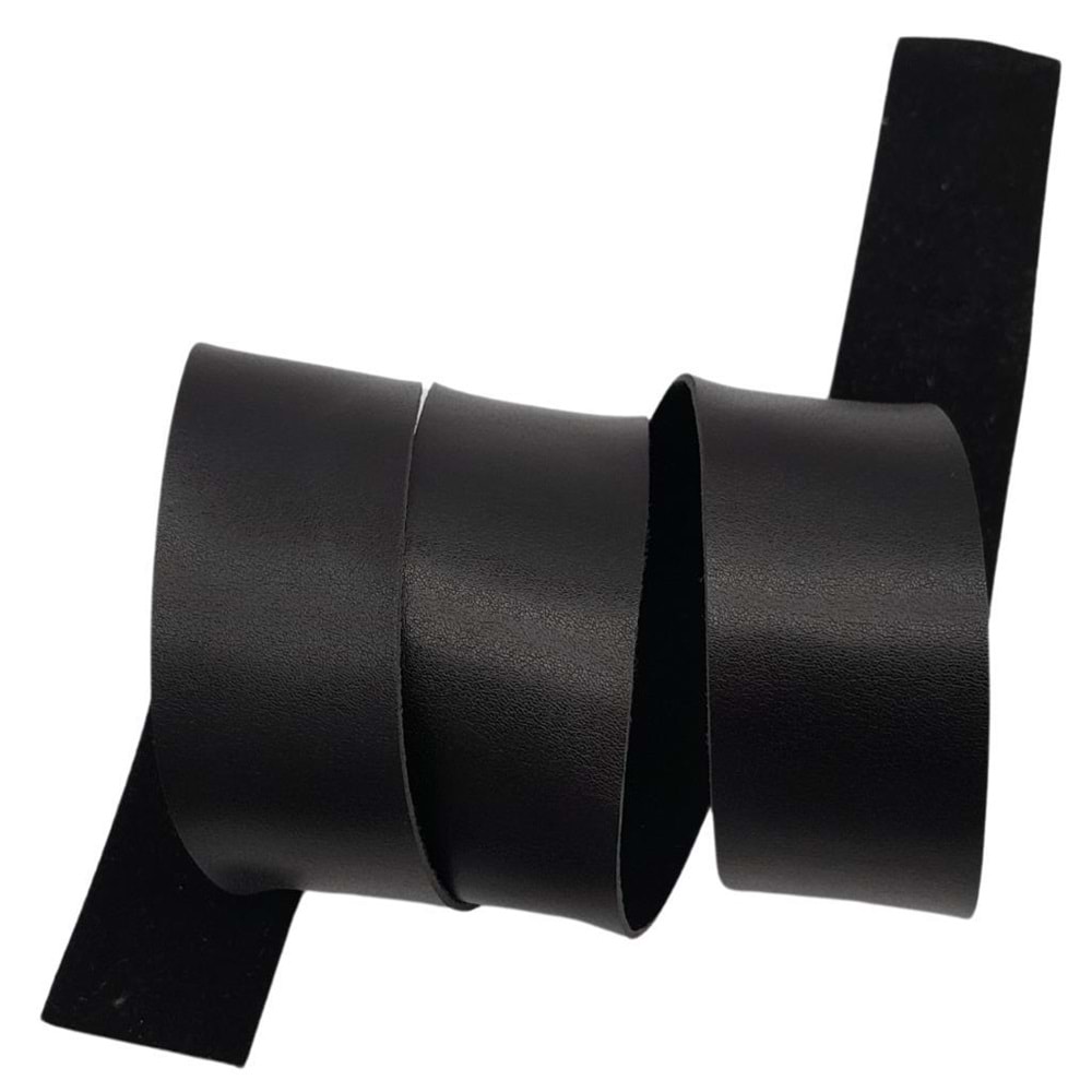 Çanta Aksesuar 4 cm Şerit Suni Deri Siyah Renk 1 metre