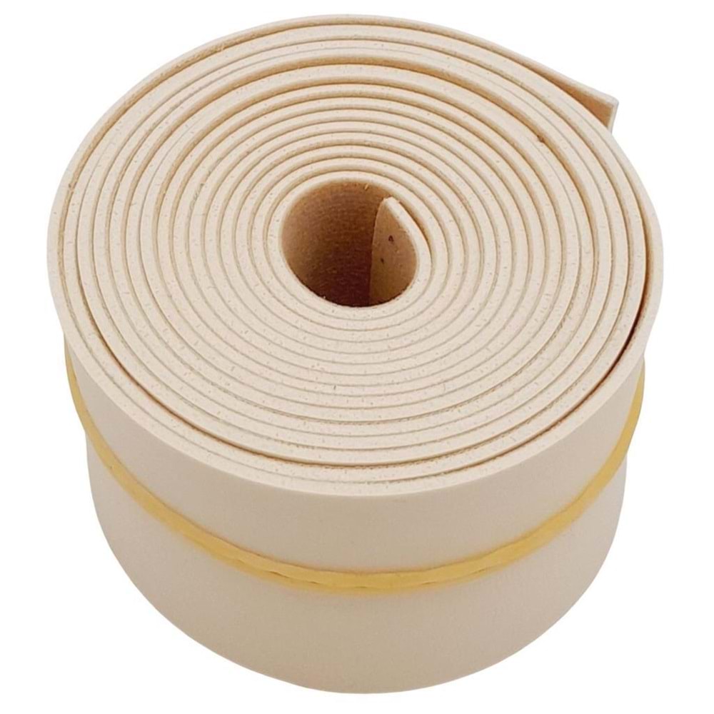 Çanta Aksesuar 4 cm Şerit Suni Deri Krem Renk 1 metre