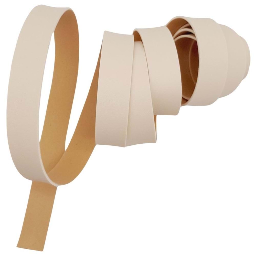 Çanta Aksesuar 2 cm Şerit Suni Deri Krem Renk 1 metre