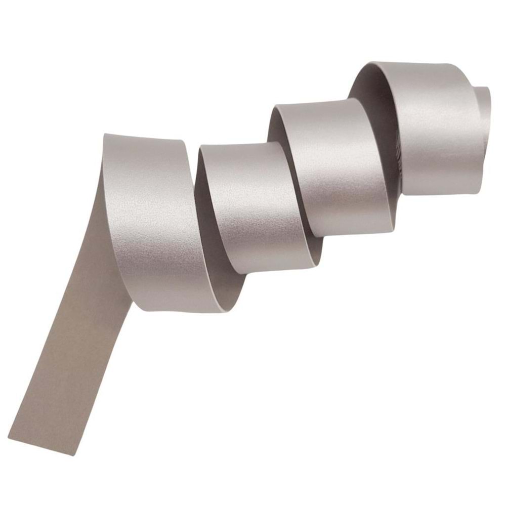 Çanta Aksesuar 4 cm Şerit Suni Deri Gümüş Renk 1 metre