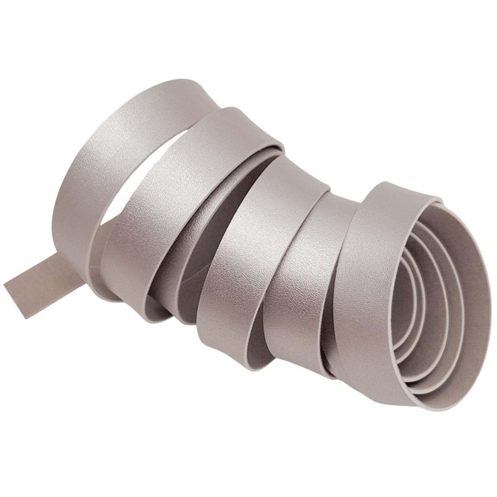 Çanta Aksesuar 2 cm Şerit Suni Deri Gümüş Renk 1 metre