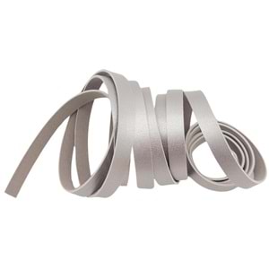 Çanta Aksesuar 1 cm Şerit Suni Deri Gümüş Renk 1 metre