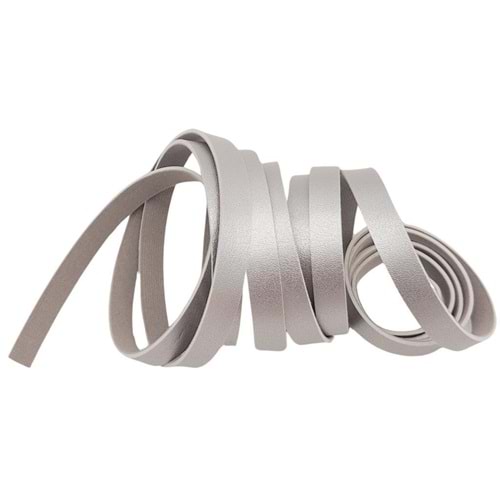 Çanta Aksesuar 1 cm Şerit Suni Deri Gümüş Renk 1 metre