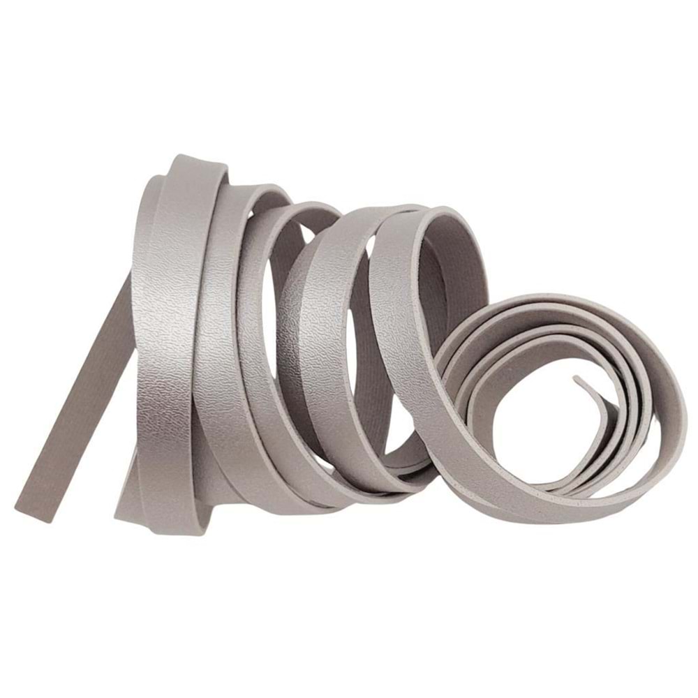 Çanta Aksesuar 1 cm Şerit Suni Deri Gümüş Renk 1 metre