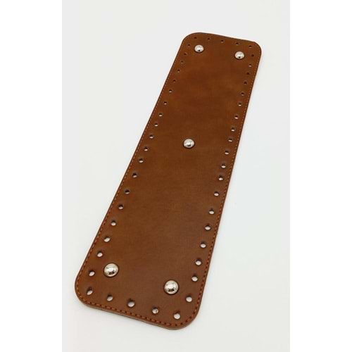 Çanta Aksesuar Suni Deri Taba Renk 35X10 cm Dikdörtgen Çanta Tabanı (Gümüş Aparatlı)