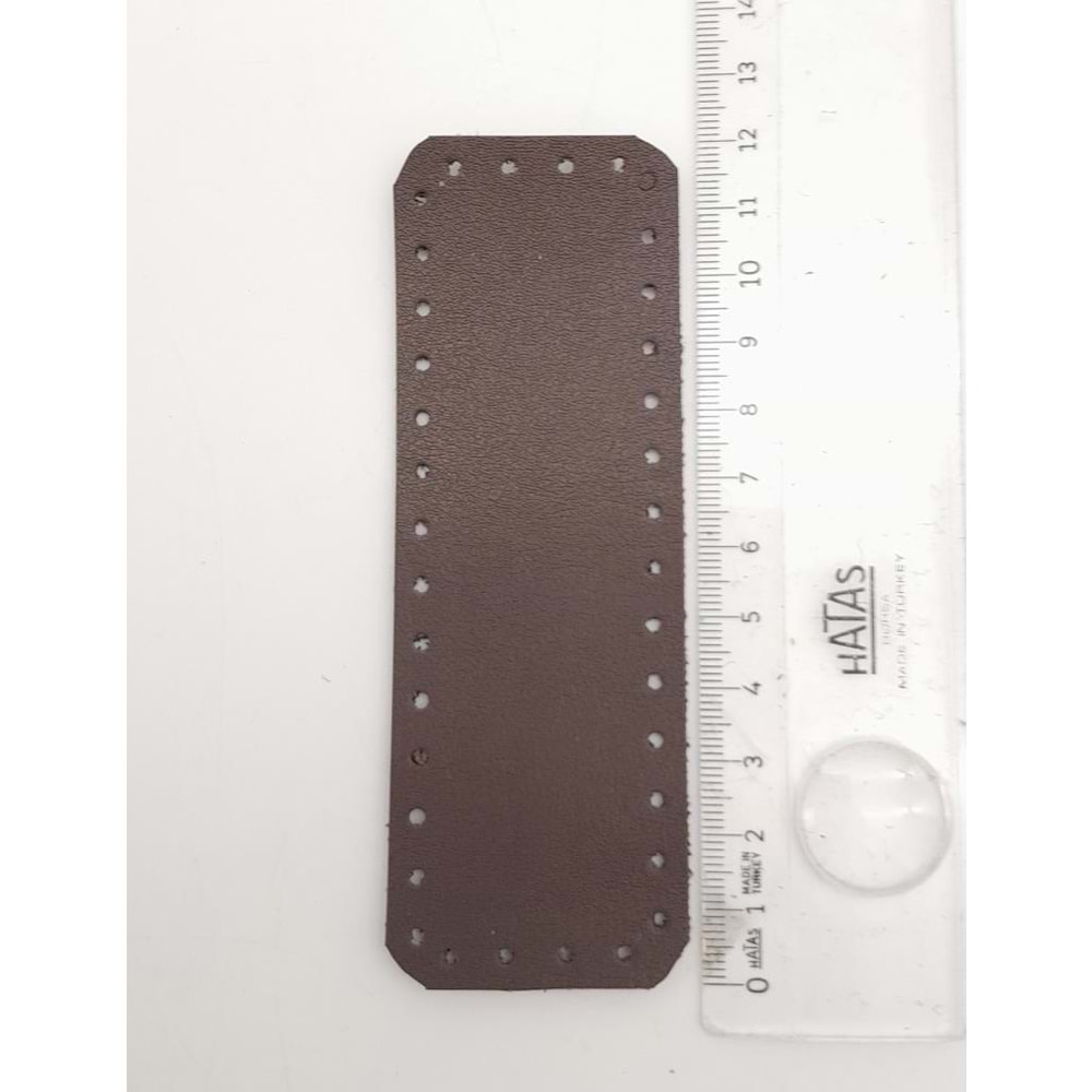 Çanta Aksesuar Suni Deri Kahverengi 12X4 cm Dikdörtgen Çanta Tabanı