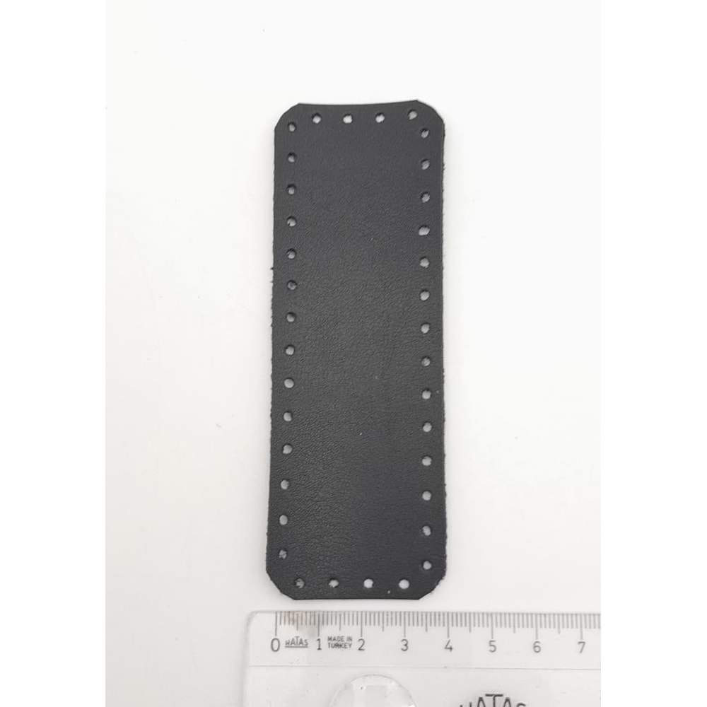 Çanta Aksesuar Suni Deri Siyah Renk 12X4 cm Dikdörtgen Çanta Tabanı